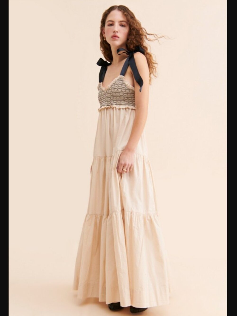 Free People Bluebell Solid Maxi Dress in "Vacation Sand" - Picture 2 of 14